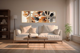 Wallity Huhu306 Conjunto de 3 Cuadros Decorativos Multicolor